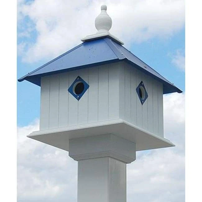 A Wing And A Prayer Carriage Bird House With Cobolt Blue Roof Decorative Houses 3 A Wing And A Prayer Carriage Bird House With Cobolt Blue Roof Decorative Houses