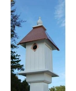 A Wing And A Prayer Cathedral Bird House With Hammered Copper Colored Metal Roof Decorative Houses