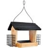 Nature's Way Cedar Hopper Bird Feeder With Suet Cages, Small