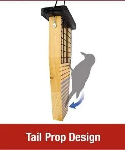 Nature's Way Cedar Suet Feeder With Tail Prop 7 Nature's Way Cedar Suet Feeder With Tail Prop