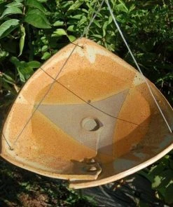 Anthony Stoneware Ceramic Butternut Small Bird Bath