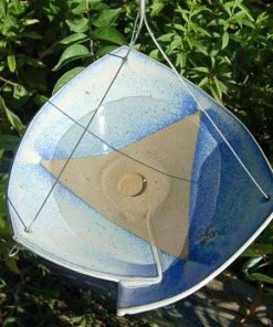 Anthony Stoneware Ceramic French Blue Small Bird Bath 7 Anthony Stoneware Ceramic French Blue Small Bird Bath