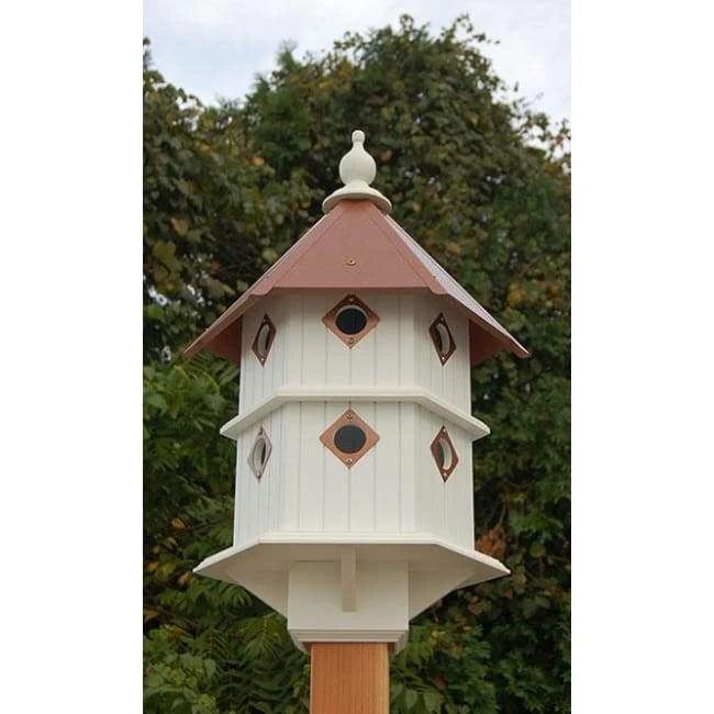 BirdHousesAndBaths Sales 4 A Wing And A Prayer Chateau Bird House With Hammered Copper Colored Metal Roof Decorative Houses