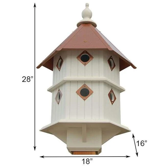 BirdHousesAndBaths Sales 3 A Wing And A Prayer Chateau Bird House With Hammered Copper Colored Metal Roof Decorative Houses
