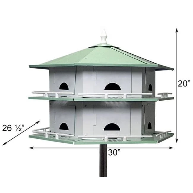 Heath Mfg Convertible Purple Martin 12 Room House Post / Pole Mounted Houses 4 Heath Mfg Convertible Purple Martin 12 Room House Post / Pole Mounted Houses