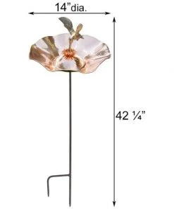 Achla Standing Bird Baths Copper Hummingbird Bird Bath And Stake