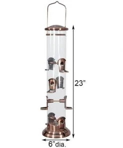 Woodlink Hanging Feeders Copper Mega Tube Bird Feeder