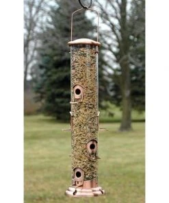 Woodlink Hanging Feeders Copper Mega Tube Bird Feeder