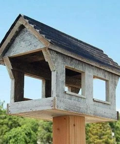 Bird In Hand Post / Pole Mounted Feeders Covered Bridge Bird Feeder