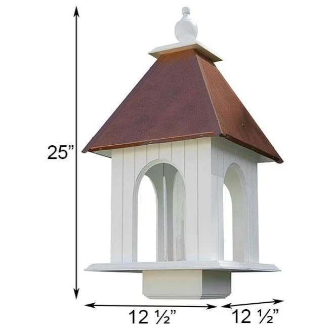 A Wing And A Prayer Dogwood Bird Feeder With Hammered Copper Colored Metal Roof Decorative Feeders 4 A Wing And A Prayer Dogwood Bird Feeder With Hammered Copper Colored Metal Roof Decorative Feeders