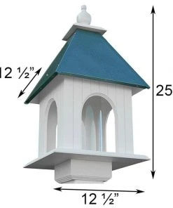 A Wing And A Prayer Decorative Feeders Dogwood Bird Feeder With Verdigris Roof