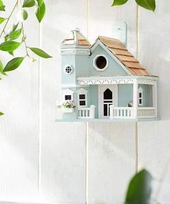 Home Bazaar Flower Pot Cottage Blue Bird House