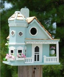Home Bazaar Flower Pot Cottage Blue Bird House