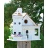 Home Bazaar Flower Pot Cottage White Bird House 1 Home Bazaar Flower Pot Cottage White Bird House