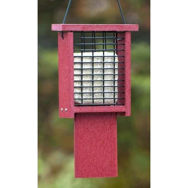 Woodlink Going Green Suet Feeder With Tail Prop, Red Hanging Feeders 4 Woodlink Going Green Suet Feeder With Tail Prop, Red Hanging Feeders