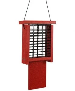 Woodlink Going Green Suet Feeder With Tail Prop, Red Hanging Feeders