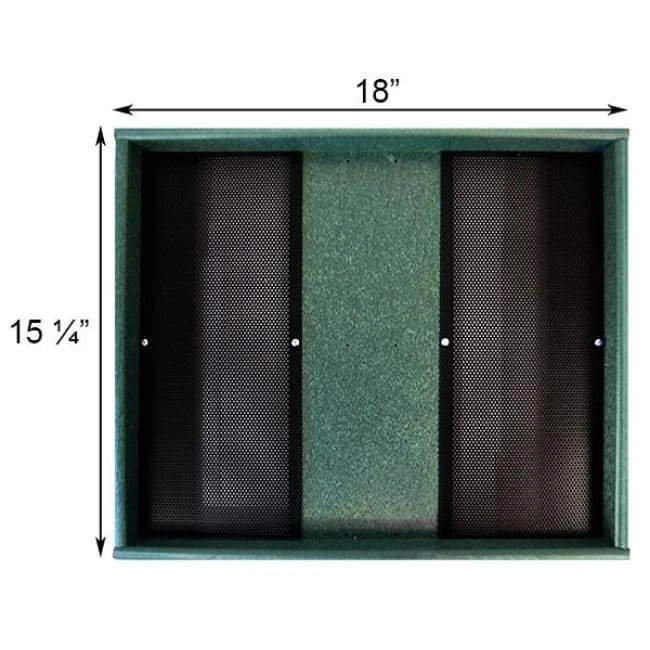 Songbird Essentials Hanging Platform Green Bird Feeder, Large Hanging Feeders 4 Songbird Essentials Hanging Platform Green Bird Feeder, Large Hanging Feeders