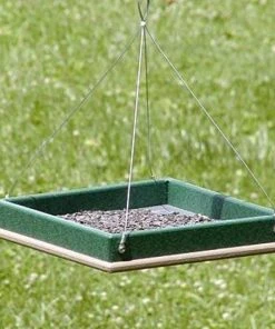Songbird Essentials Hanging Platform Green And Brown Bird Feeder, Small Hanging Feeders