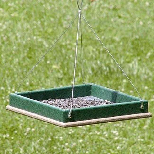 Songbird Essentials Hanging Platform Green And Brown Bird Feeder, Small Hanging Feeders 3 Songbird Essentials Hanging Platform Green And Brown Bird Feeder, Small Hanging Feeders