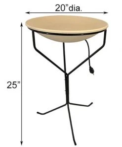 Allied Precision Heated Bird Bath With Metal Stand, White