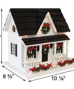 Home Bazaar Holiday Bird House With LEDs Post / Pole Mounted Houses