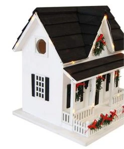Home Bazaar Holiday Bird House With LEDs Post / Pole Mounted Houses