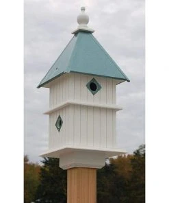 A Wing And A Prayer Holly Bird House With Verdigris Roof Decorative Houses