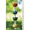 Ancient Graffiti Lily Rain Chain, Multicolored Lawn & Garden