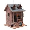 Home Bazaar Log Cabin Bird House Decorative Houses