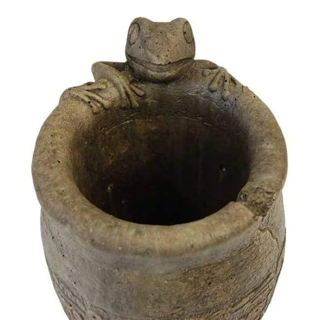 Athens Stonecasting Mayan Frog Planter 5 Athens Stonecasting Mayan Frog Planter