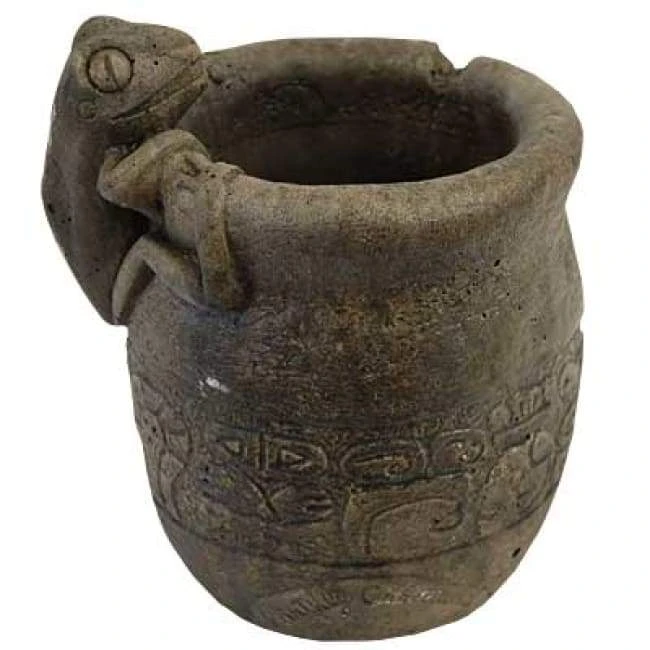 Athens Stonecasting Mayan Frog Planter 3 Athens Stonecasting Mayan Frog Planter