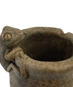 Athens Stonecasting Mayan Frog Planter 9 Athens Stonecasting Mayan Frog Planter