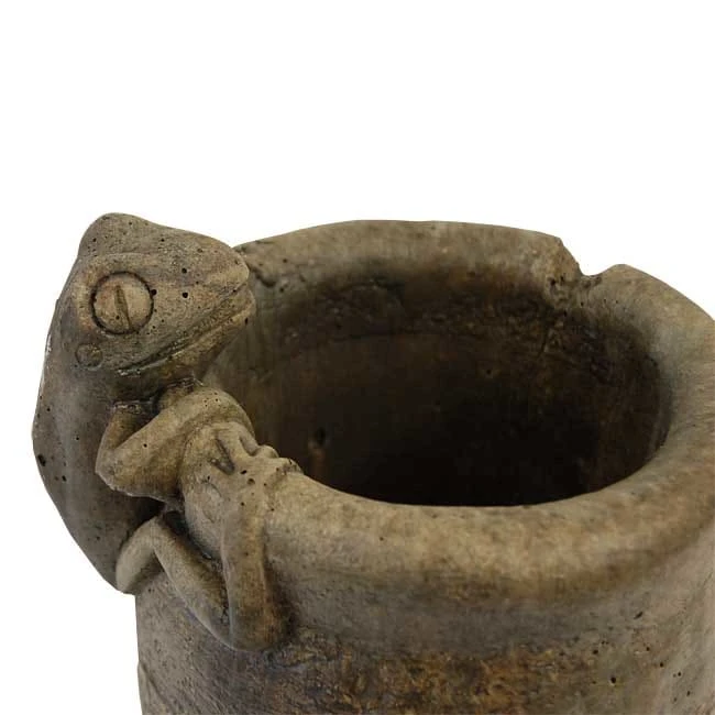 Athens Stonecasting Mayan Frog Planter 6 Athens Stonecasting Mayan Frog Planter