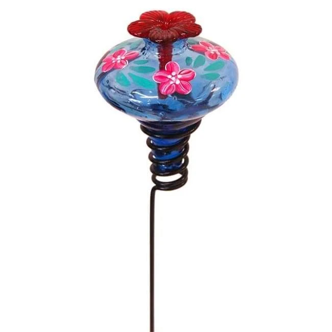 Parasol Mini-Blossom Botanica Staked Blue Hummingbird Feeder 3 Parasol Mini-Blossom Botanica Staked Blue Hummingbird Feeder