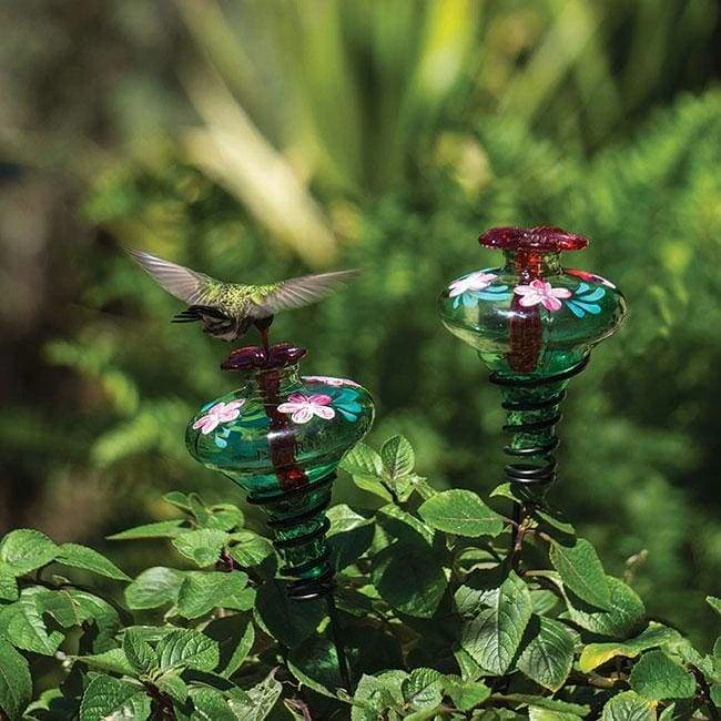 Parasol Hummingbird Feeders Mini-Blossom Botanica Staked Green Hummingbird Feeder 5 Parasol Hummingbird Feeders Mini-Blossom Botanica Staked Green Hummingbird Feeder