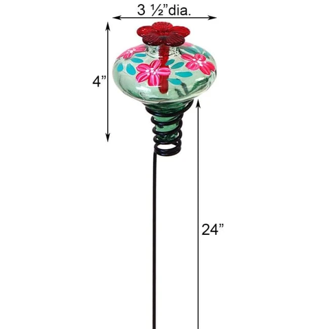 Parasol Hummingbird Feeders Mini-Blossom Botanica Staked Green Hummingbird Feeder 4 Parasol Hummingbird Feeders Mini-Blossom Botanica Staked Green Hummingbird Feeder