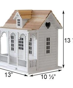 Home Bazaar Orchard Cottage White Bird House Decorative Houses