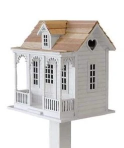 Home Bazaar Orchard Cottage White Bird House Decorative Houses