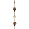 Ancient Graffiti Lawn & Garden Pine Cones And Bells Rain Chain, Flamed Copper 2 Ancient Graffiti Lawn & Garden Pine Cones And Bells Rain Chain, Flamed Copper