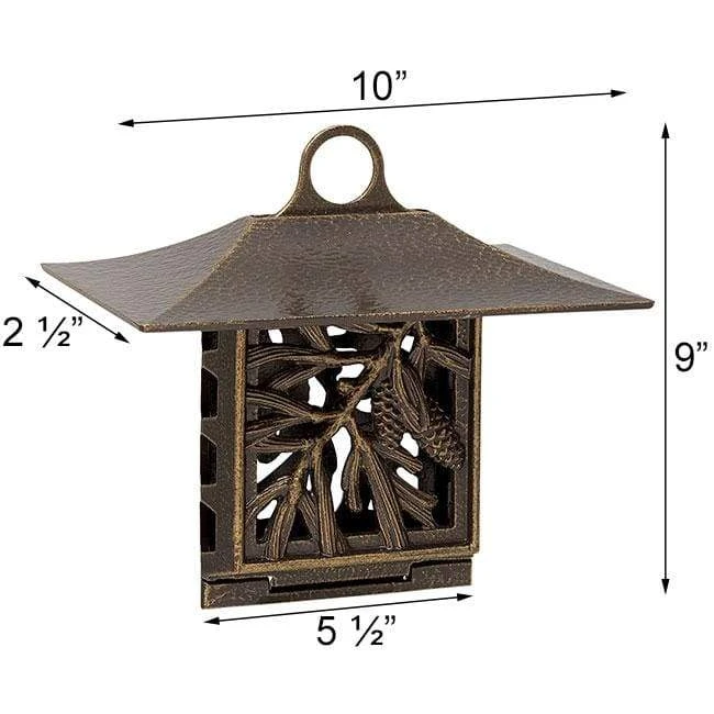 Whitehall Products Hanging Feeders Pinecone French Bronze Colored Suet Feeder 4 Whitehall Products Hanging Feeders Pinecone French Bronze Colored Suet Feeder