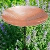 Achla Standing Bird Baths Polished Copper Metal Bird Bath And Stake 2 Achla Standing Bird Baths Polished Copper Metal Bird Bath And Stake
