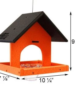 Green Meadow Houses & Feeders Hanging Feeders Polywood Black And Orange Recycled Plastic Single Oriole Feeder