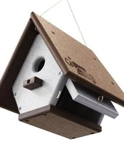 Green Meadow Houses & Feeders Polywood Brown And Gray Recycled Plastic Hanging Wren House Hanging Houses
