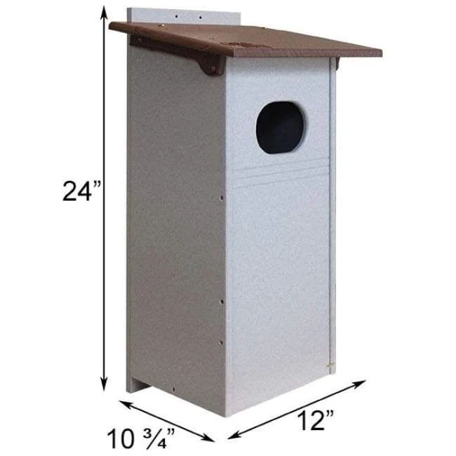 Green Meadow Houses & Feeders Polywood Brown And Gray Recycled Plastic Wood Duck House 4 Green Meadow Houses & Feeders Polywood Brown And Gray Recycled Plastic Wood Duck House