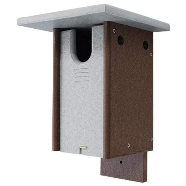 Green Meadow Houses & Feeders Polywood Gray And Brown Recycled Plastic Sparrow Resistant Bluebird House 3 Green Meadow Houses & Feeders Polywood Gray And Brown Recycled Plastic Sparrow Resistant Bluebird House