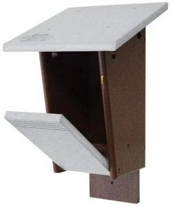 Green Meadow Houses & Feeders Polywood Gray And Brown Recycled Plastic Sparrow Resistant Bluebird House