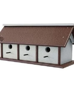 Green Meadow Houses & Feeders Polywood Recycled Plastic Horizontal Triple Wren House