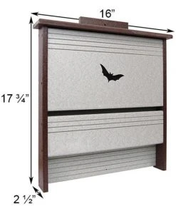 Green Meadow Houses & Feeders Polywood Recycled Plastic Single Chamber Bat House, 20 Bats