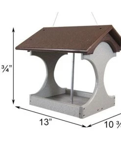 Green Meadow Houses & Feeders Polywood Recycled Plastic Suet Log Bird Feeder, Brown & Gray Hanging Feeders 7 Green Meadow Houses & Feeders Polywood Recycled Plastic Suet Log Bird Feeder, Brown & Gray Hanging Feeders