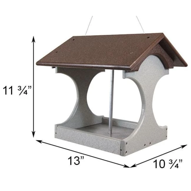 Green Meadow Houses & Feeders Polywood Recycled Plastic Suet Log Bird Feeder, Brown & Gray Hanging Feeders 5 Green Meadow Houses & Feeders Polywood Recycled Plastic Suet Log Bird Feeder, Brown & Gray Hanging Feeders